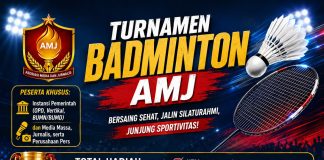 AMJ Bengkulu Sukses Gaet 69 Tim, Turnamen Badminton Jadi Ajang Silaturahmi Lintas Instansi