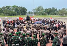 Polres Mukomuko Kedepankan Pendekatan Humanis Saat Kawal Aksi DPW FSPMI